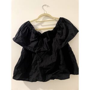 Off the shoulder black top